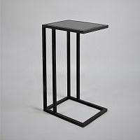 Демонстрационный стол с полкой ЛДСП, цвет черный СД-42-Л(черн/черн)