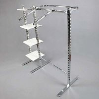 Стойка для одежды с полками и кронштейнами, сборная STBS15