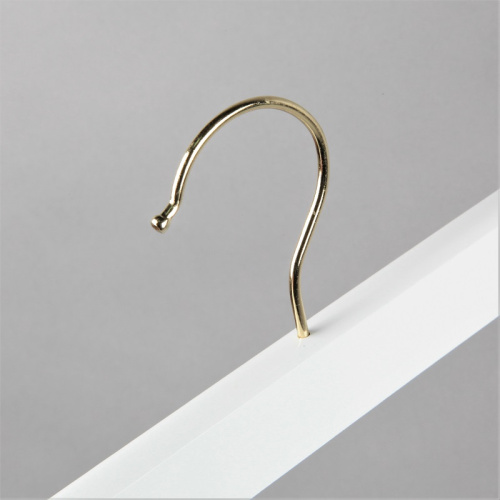 Вешалка деревянная с зажимами WS 006(бел/зол) фото 2 Вешалка деревянная с зажимами WS 006(бел/зол) фото 2