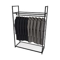 Стеллаж для магазина с полкой из стекла AС17120-03(черн)