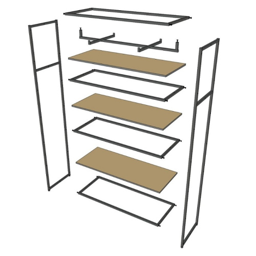 Стеллаж для магазина с черной полкой A22120-10(ч/ч) фото 5 Стеллаж для магазина с черной полкой A22120-10(ч/ч) фото 5