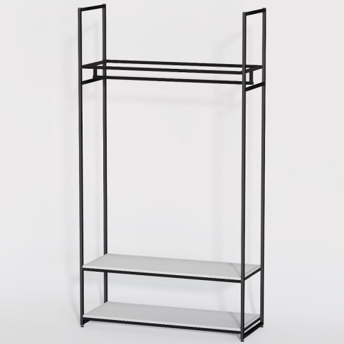 Стеллаж для магазина с белой полкой A22120-07(ч/б) фото 2