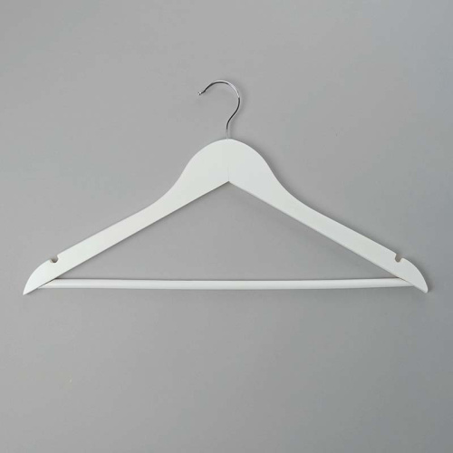 Вешалка-плечики деревянная с перекладиной C30N-К(бел) Вешалка-плечики деревянная с перекладиной C30N-К(бел)