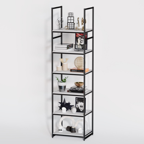 Стеллаж для магазина с белой полкой A2260-20(ч/б)