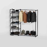 Стеллаж для магазина с белой полкой K1702(ч/б)