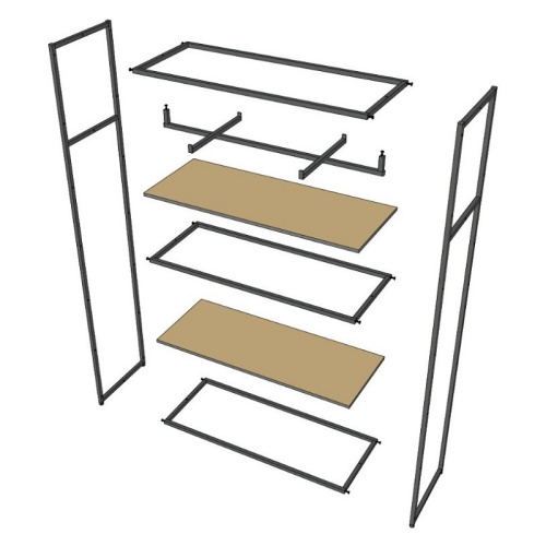 Стеллаж для магазина с белой полкой A22120-08(ч/б) фото 6 Стеллаж для магазина с белой полкой A22120-08(ч/б) фото 6