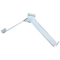 Полка из оргстекла для обуви наклонная, двойная (опора мысок) OL-512M