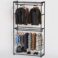 Стеллаж для магазина с белой полкой A22120-05(ч/б)