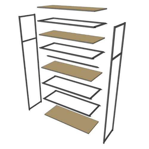 Стеллаж для магазина с черной полкой A22120-15(ч/ч) фото 4