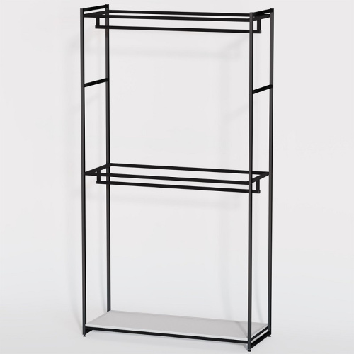 Стеллаж для магазина с белой полкой A22120-04(ч/б) фото 2 Стеллаж для магазина с белой полкой A22120-04(ч/б) фото 2