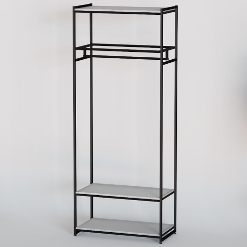 Стеллаж для магазина с белой полкой A2290-13(ч/б) фото 2 Стеллаж для магазина с белой полкой A2290-13(ч/б) фото 2