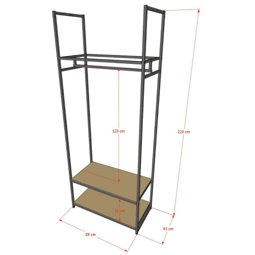 Стеллаж для магазина с полкой цвета дуб сонома A2290-07(ч/дс) фото 3 Стеллаж для магазина с полкой цвета дуб сонома A2290-07(ч/дс) фото 3