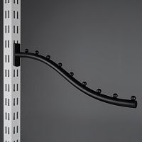 Кронштейн для перфорации, волнообразный Длина: 400 мм Шариков: 9 Цвет: черный муар