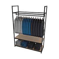 Стеллаж для магазина с полкой цвета дуб сонома A17120-09(ч/дс)