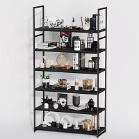 Стеллаж для магазина с черной полкой A22120-20(ч/ч)