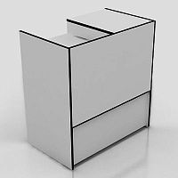 Прилавок кассовый 900х850х500мм ПР-35(сер)