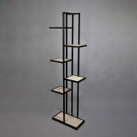 Стеллаж открытый с полками, неразборный СТС-9-Л(черн/дуб)