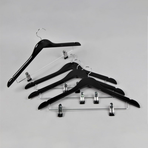 Вешалка деревянная с зажимами Длина: 440 мм Цвет: черный фото 4 Вешалка деревянная с зажимами Длина: 440 мм Цвет: черный фото 4