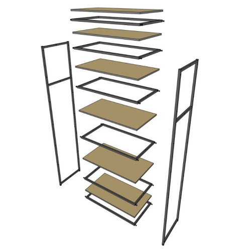 Стеллаж для магазина с полкой цвета дуб сонома A2290-20(ч/дс) фото 6