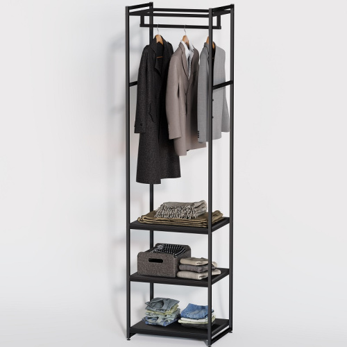 Стеллаж для магазина с черной полкой A2260-11(ч/ч)