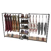 Стеллаж для магазина с полкой цвета дуб сонома K1704(ч/дс)