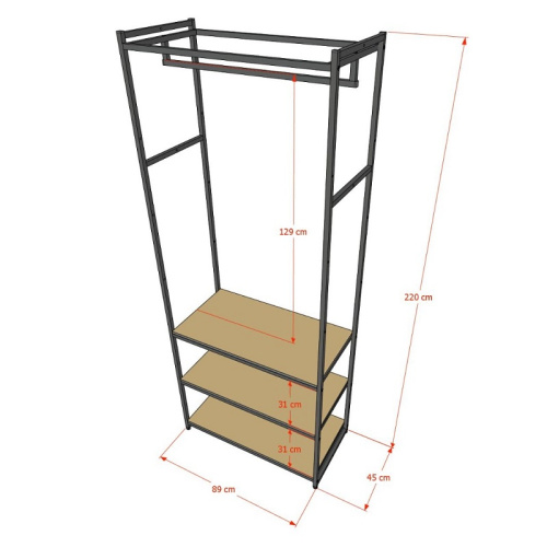 Стеллаж для магазина с черной полкой A2290-17(ч/ч) фото 3 Стеллаж для магазина с черной полкой A2290-17(ч/ч) фото 3