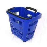 Корзина-тележка на 2-х колесах пластиковая KTO-PBT34